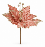 Velvet Glitter Poinsettia – 22cm