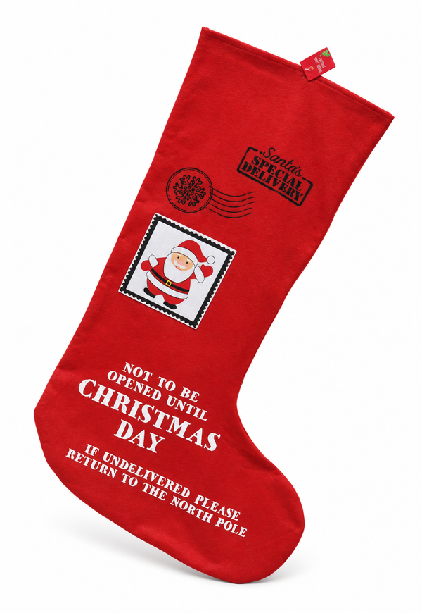 Giant Santa Postage Stamp Christmas Stocking - 100 cm