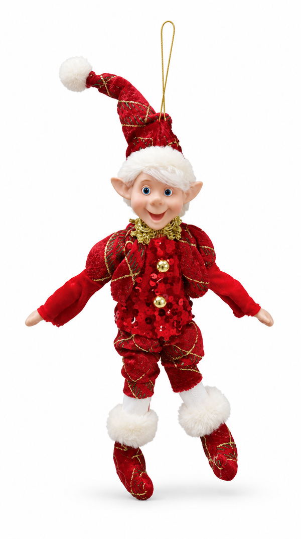 Mischievous Christmas Elf Doll – 25cm