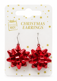 Christmas Metal Bow or Star Earrings