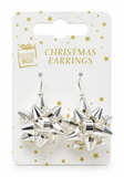Christmas Metal Bow or Star Earrings