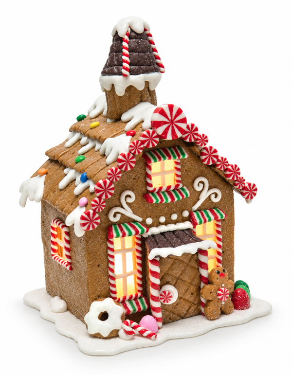 Light-Up Gingerbread House – 18cm