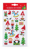 Cute Embossed Christmas Character Stickers
