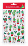 Cute Embossed Christmas Character Stickers