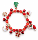 Christmas Bead and Charm Bracelet