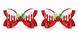 Glitter Christmas Bow Hair Clips – 2 Pack