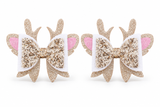 Glitter Christmas Bow Hair Clips – 2 Pack