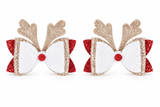 Glitter Christmas Bow Hair Clips – 2 Pack