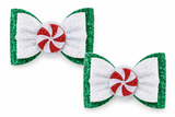 Glitter Christmas Bow Hair Clips – 2 Pack