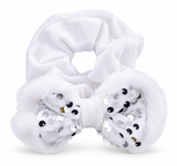 Christmas Sequin Bow Scrunchie