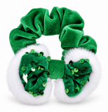 Christmas Sequin Bow Scrunchie