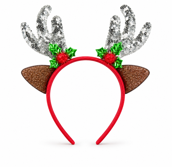Sequin Reindeer Antler Headband
