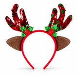 Sequin Reindeer Antler Headband