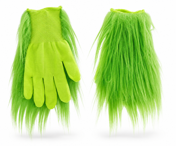 Mean Green Furry Costume Gloves