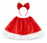 Girls Christmas Tutu and Headband Set – 4–7 Years