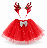 Girls Christmas Tutu and Headband Set – 4–7 Years