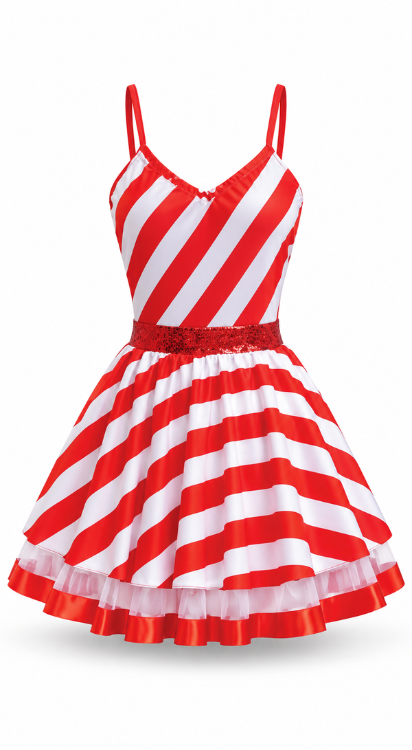 Ladies' Candy Cane Christmas Dress