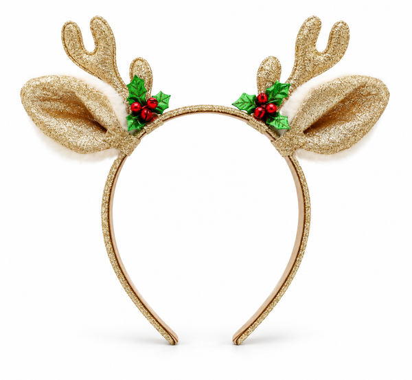 Metallic Reindeer Ears Headband