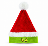 Mean Green Plush Santa Hat