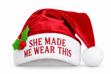 Slogan Velveteen Santa Hat