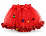 Girls Christmas Tutu with Festive Decorations