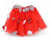 Girls Christmas Tutu with Festive Decorations