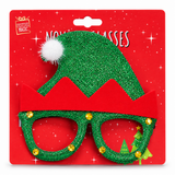 Glitter Christmas Novelty Glasses