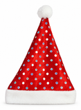 Adult Silver-Foil Santa Hat
