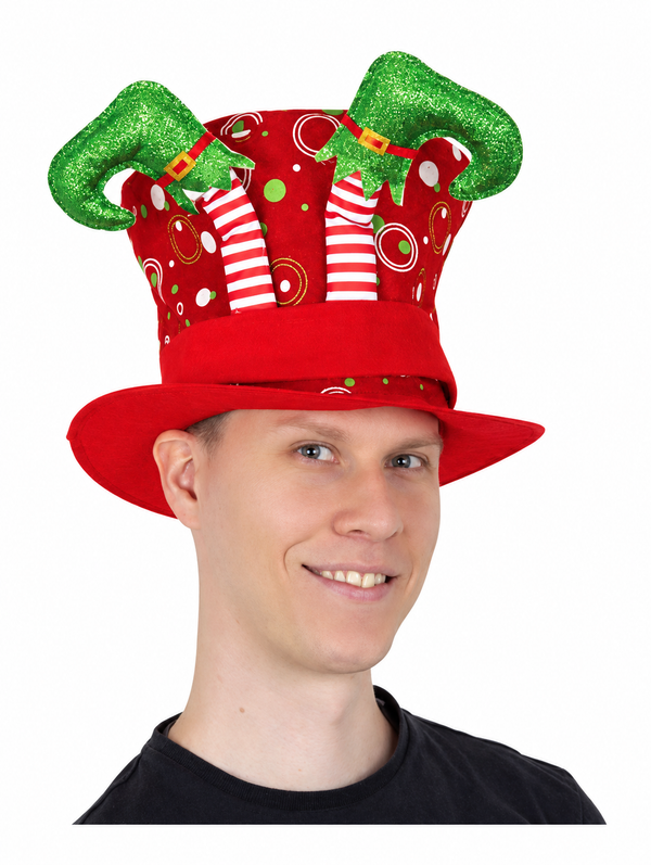 Christmas Fancy Trimmed Top Hat