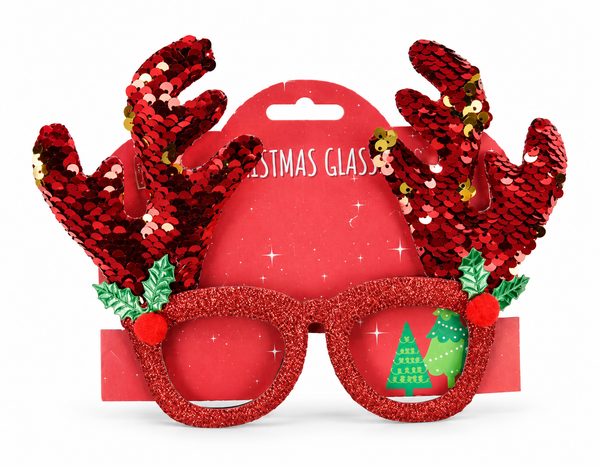 Sequin Christmas Novelty Glasses