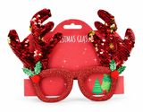 Sequin Christmas Novelty Glasses