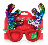 Sequin Christmas Novelty Glasses