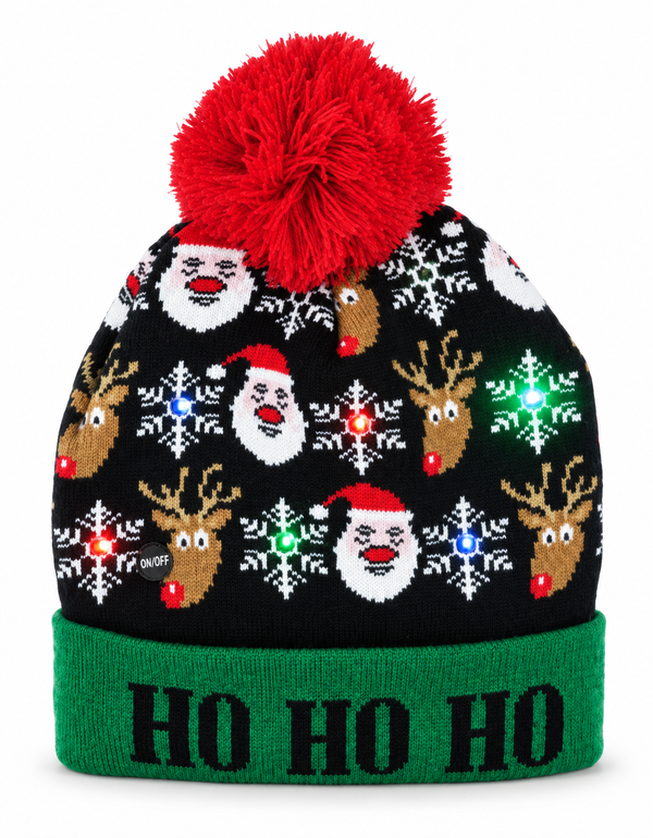 Light-Up Knitted Christmas Beanie