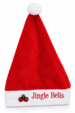 Adults Plush Santa Hat with Jingle Bells