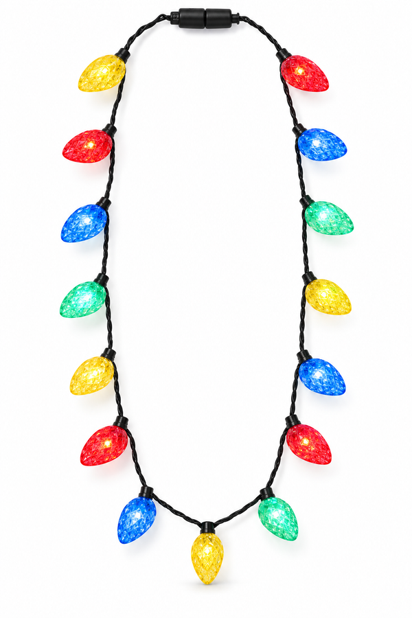 Flashing Christmas Bulb Necklace