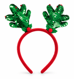 Sequin Christmas Tree or Antler Headband