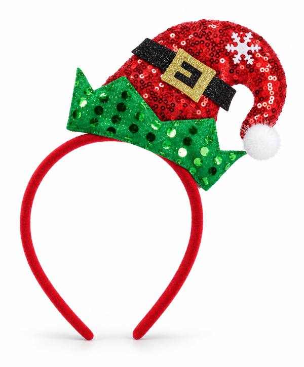 Sequin Christmas Hat Headband
