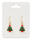 Christmas Metal Charm Earrings
