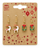 Christmas Dangly Earrings – 2 Pairs