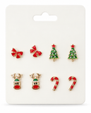 Christmas Stud Earrings – 4 Pairs