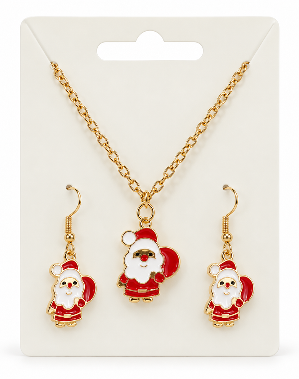 Christmas Necklace and Earrings Set