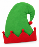 Curly Felt Elf Hat with Pompoms