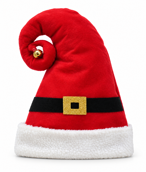 Curly Santa Hat with Bell
