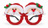 Glitter Christmas Character Novelty Glasses