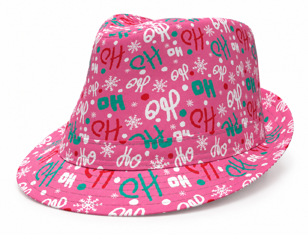 Printed Christmas Trilby Hat