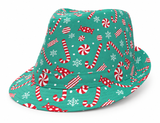 Printed Christmas Trilby Hat