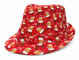 Printed Christmas Trilby Hat