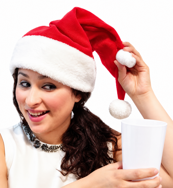 Santa Hat with Hidden Drinks Flask