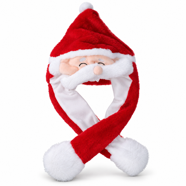 Squeeze-and-Wiggle Plush Santa Hat
