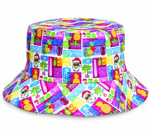 Fully Lined Christmas Print Bucket Hat